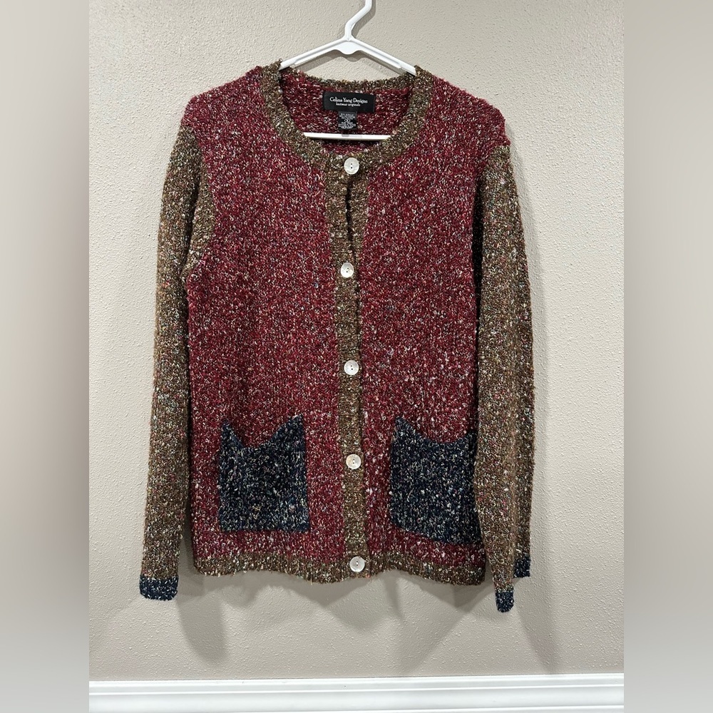 Celina Yang Designs Cardigan Speckled Fleck MultiColored - Picture 2 of 7